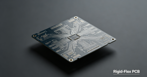 Automotive printed circuit board closeup